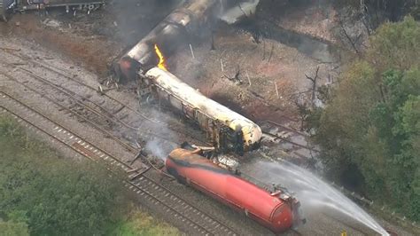 Homes Evacuated After Freight Train Catches Fire In Wales Youtube