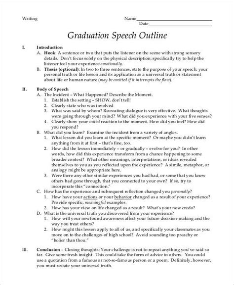 If you'd like, you might include information about what you're looking forward. FREE 8+ Graduation Speech Examples & Samples in PDF | Examples