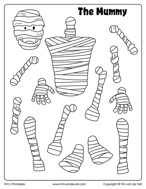 Mummy Cut And Paste Craft Tims Printables