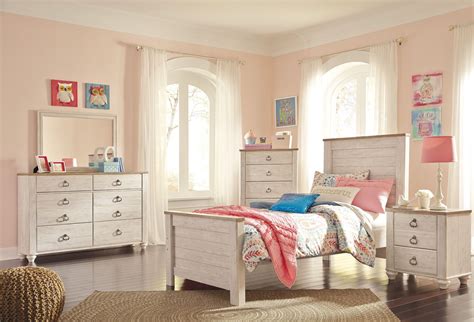 Ashley Furniture Whitewash Bedroom Set Ashley Willowton B267 Full