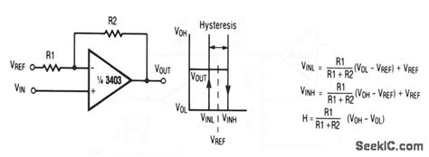Basiccomparatorwithhysteresis Basiccircuit Circuit Diagram