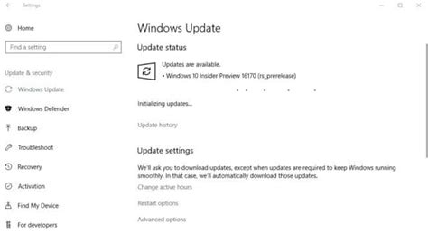 First Post Windows 10 Creators Update Build 16170 Released Ghacks