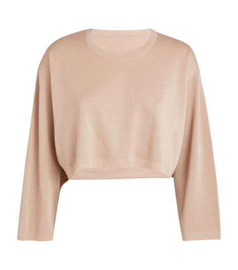 Alaïa nude Cashmere Silk Court Sweater Harrods UK