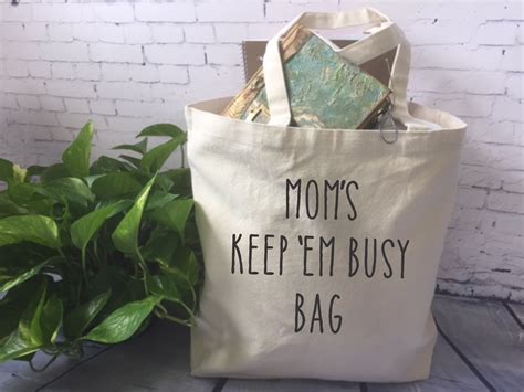 Funny Mom Tfunny Tote Bagcanvas Tote Mom Tote Bag Etsy