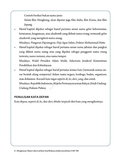 Soal Try Out Kelas 6 Bahasa Indonesia 2018