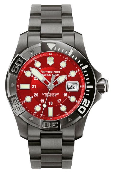 Victorinox Swiss Dive Master Army Red Dial Mens Watch 241430 Watches