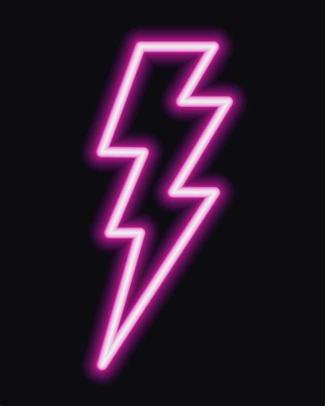 Neon Lightening Sign Superhero Bolt A4 Fashion Kids Room Home Decor
