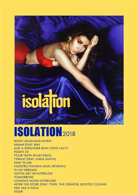 ISOLATION KALI UCHIS ALBUM POSTER Music Poster Minimalist Music