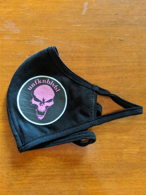 Unfknblvbl Facemask Pink Skull Brass Pole Motorcycle Accessories
