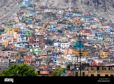 Colorful Houses On A Hillside In Lima Peru Stock Photo Alamy