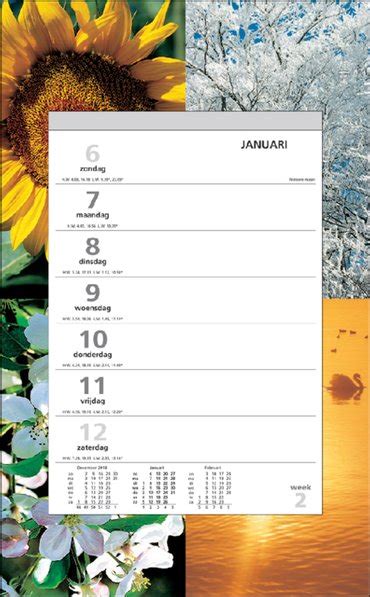 Koop Uw Weekkalender 2020 Motief 4seizoenen Bij All Office Van Lint