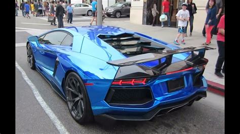 Chrome Blue Pur Wheels Lamborghini Aventador Youtube