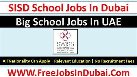 Swiss International Scientific School In Dubai Careers Jobs