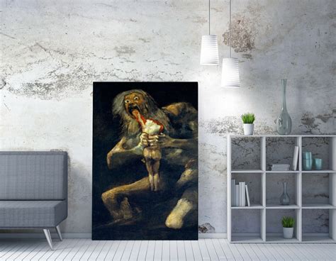 Francisco Goya Saturn Devouring His Son Canvas Wall Art Print Artwork Frame Ebay