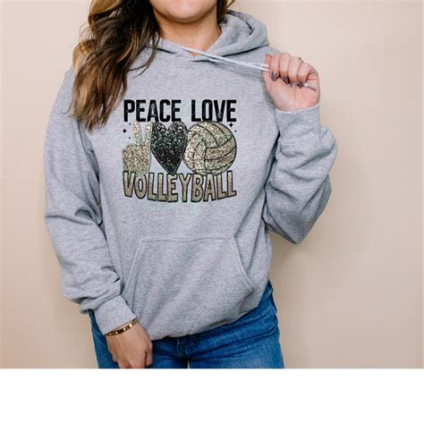 Peace Love Volleyball Bling Dtf Transfer Southern Designs And Transfers
