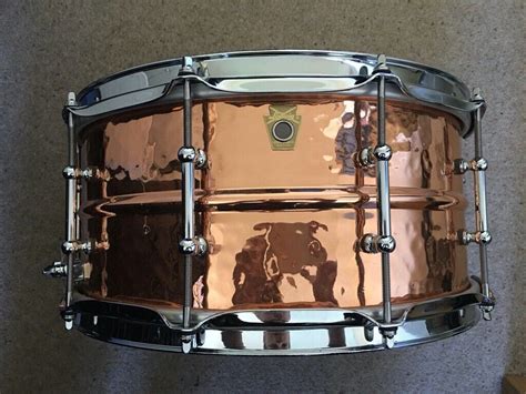 Ludwig Copperphonic Snare Drum 14 X 65 Hand Hammered Brilliant
