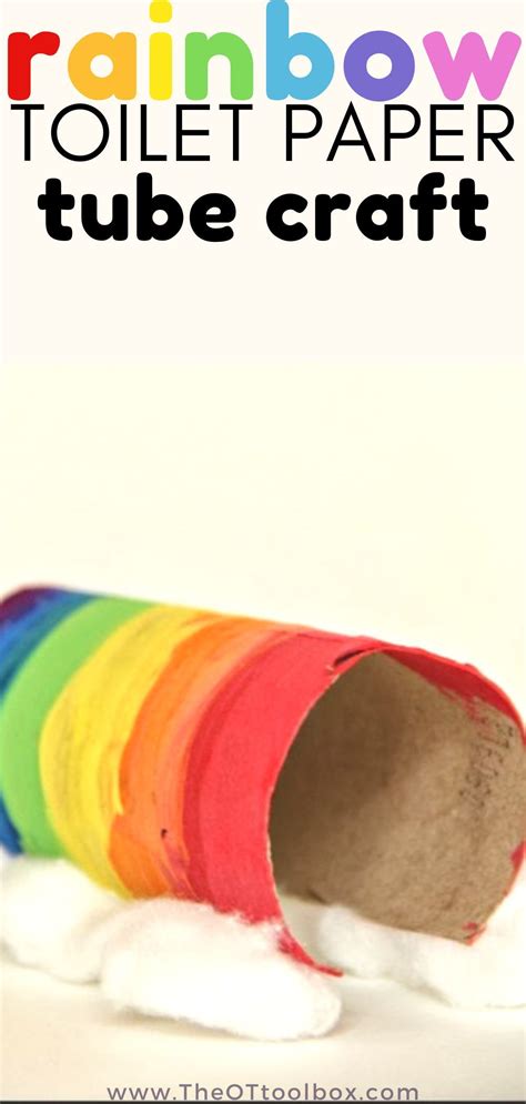 Use A Recycled Paper Tube To Make A Rainbow Craft With Kids And Work On