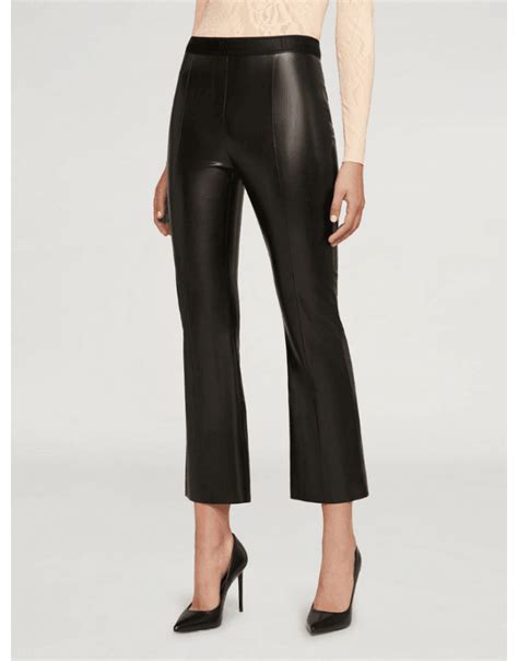 Wolford Jenna Faux Leather Bell Bottom Trousers Women From Young Ideas Uk