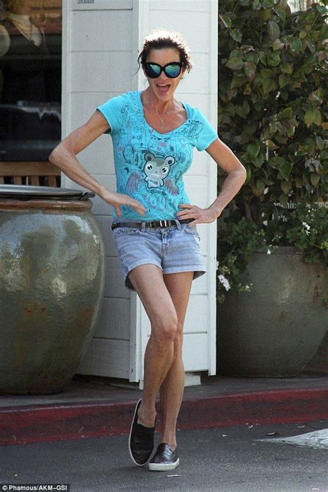 Janice Dickinson Shows Off Her Exceedingly Slim Legs In Daisy Dukes Daisy Dukes Slim Legs