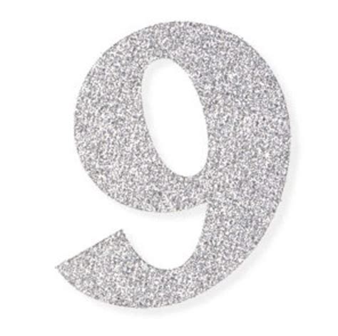 Silver Glitter Number Stickers Self Adhesive Peel Off Etsy