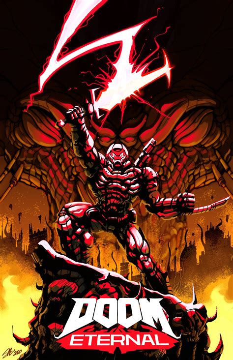 Doom Eternal Fan Art Fotos Gamer Imagenes De Terror Reales De Foto A Caricatura