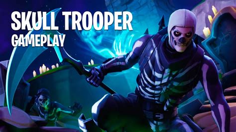 Gameplay Skull Trooper Pickaxe Reaper Epic Outfit Skin Fortnite