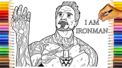 Coloring Iron Man Youtube Spiderman Iron Man Hulk Wolverine Captain