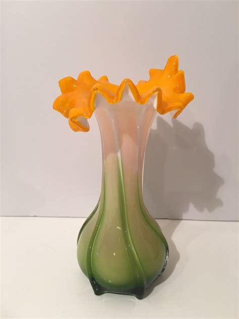 Murano Vintage Art Glass Jack In Pulpit Lily Vase 7 Etsy Lily Vases Vintage Art Glass