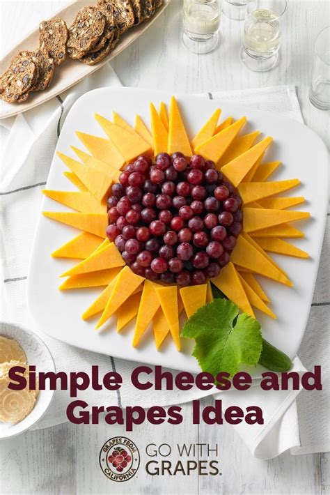 Grapes And Cheese Whether On A Platter Tray Or Board Are The