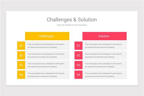 Challenges Solution Powerpoint Template Free Printable Templates