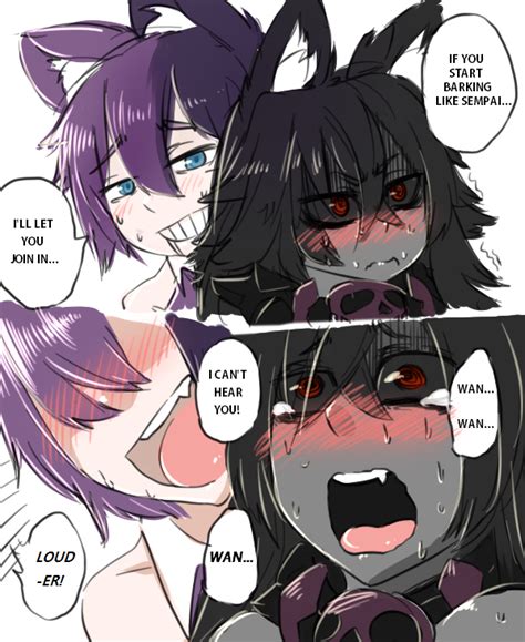 Hellhound And Cheshire Cat Monster Girl Encyclopedia Drawn By Jk