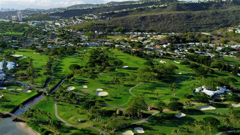 Aerial View Of Waialae Golf Course Kahala Country Club And Nr Honolulu