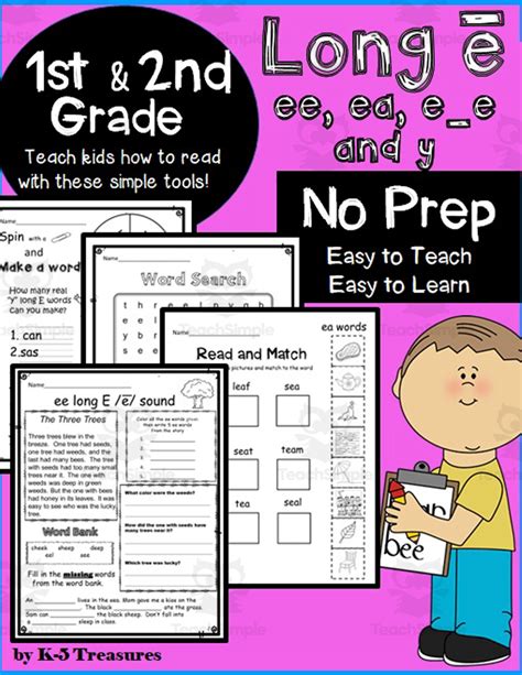 Phonics For 1st And 2nd Grade Help Students Learn Long E Words Ee Ea