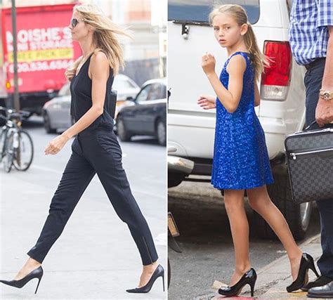 Heidi Klums Daughters Spotted Wearing High Heels Hello