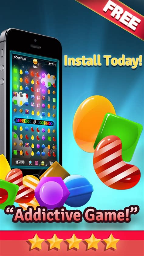 Candy Mania Puzzle Games Fun Candies Match3 For Kids Hd Free Iphone App