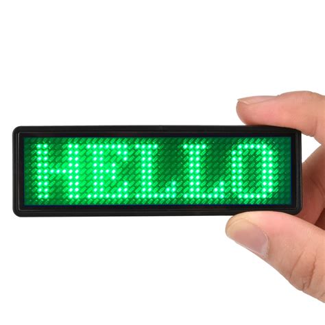 Buy Led Name Tag Rechargeable Wireless Bluetooth Led Name Badge