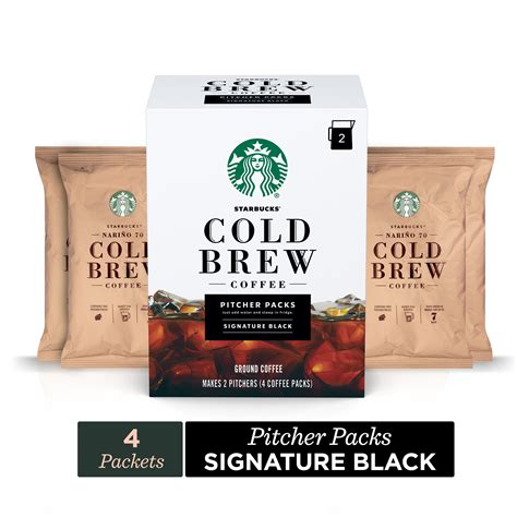Starbucks Cold Brew Coffee — Signature Black — Pitcher Packs — Box