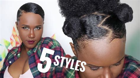 5 Quick Cute Natural Hairstyles On 4a4b Hairno Heat