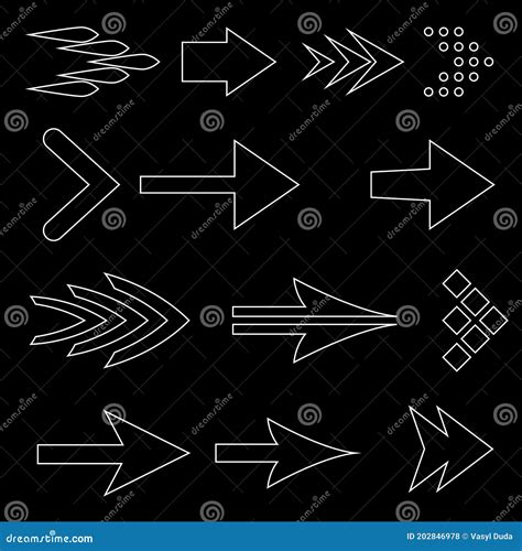 Arrow Set Stock Vector Illustration Of Arrow Pictogram 202846978