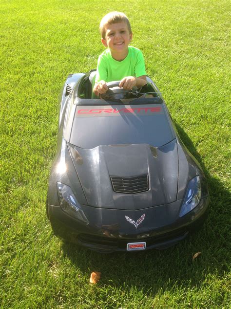 Cameron Won This 2014 Chevy Corvette Kids Car At The Detroit Tigers