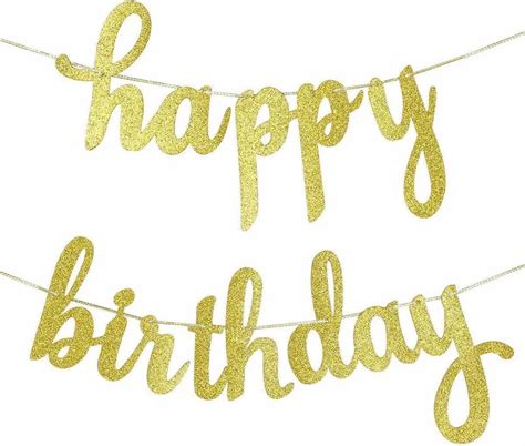 Happy Birthday Hbd Cursive Gold Glitter Banner At Rs 28piece In Mumbai