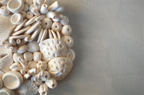 Coral Reef Wall Sculpture White Clay Wall Art Tile Beach Etsy Clay