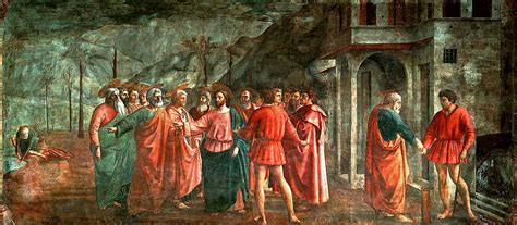 Masaccio El tributo1426 1427 fresco Capela brancacci Sta María del