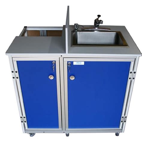 Monsam Blue Single Basin Stainless Steel Portable Sink