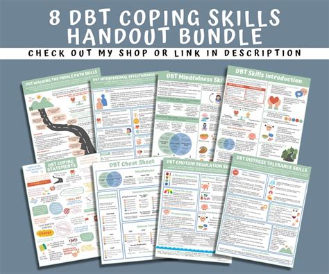 Dbt Coping Skills Printable Handout Therapist Resources Etsy Uk