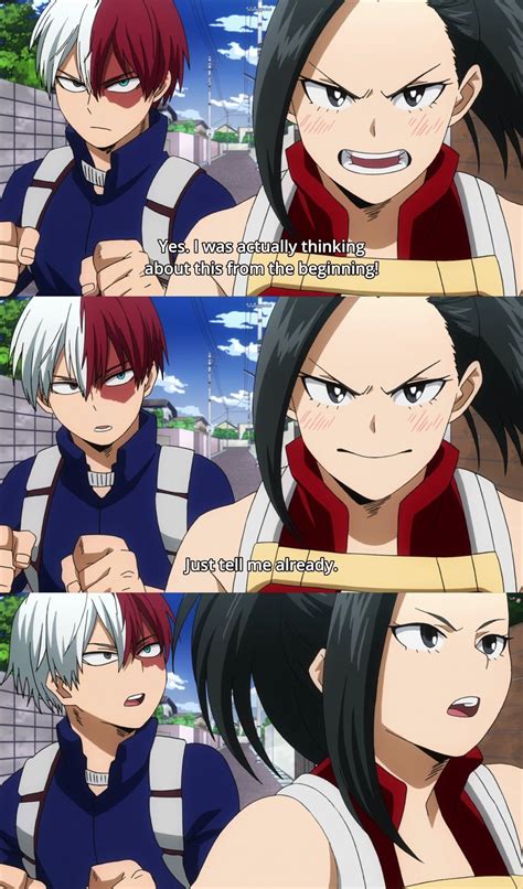 Todoroki Shouto And Yaoyorozu Momo Boku No Hero Academia Funny Buko No