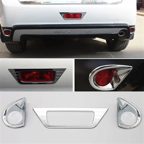 Chrome Tail Brake Lights Rear Fog Lamp Trim Cover For Mitsubishi Asx