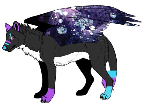 Galaxy Winged Wolf Breedable Closed By Akarin3ko On