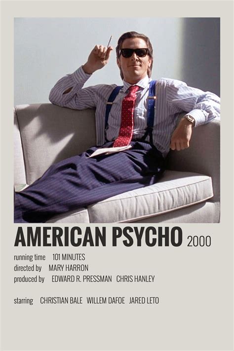 American Psycho In Classic Films Posters Film Posters Minimalist Iconic Movie Posters