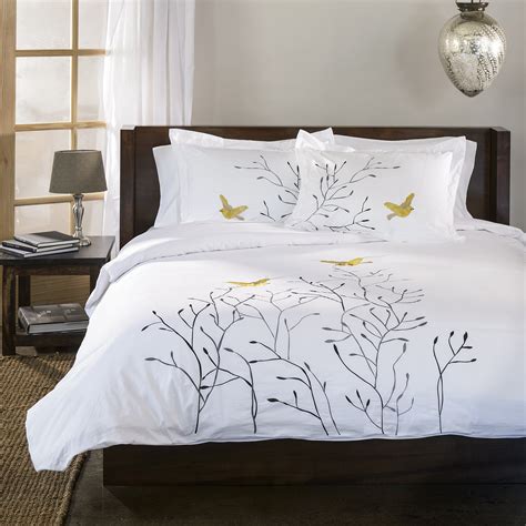 White Embroidered Duvet Cover Embroidery Designs